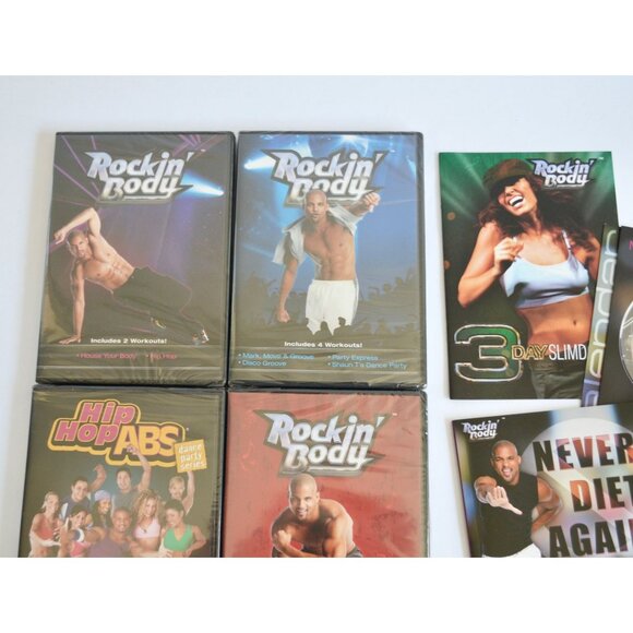 Beachbody Rockin' Body Shaun T Workout DVD's Lot of 4 + Booklets NEW Sealed - Picture 3 of 4
